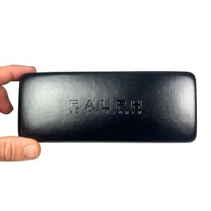 Ralph Ralph Lauren Black Hard Clamshell Eyeglasses Sunglasses Case Embossed Logo